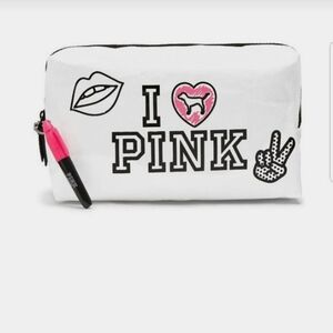 NEW VICTORIA'S SECRET PINK cosmetic bag customizable